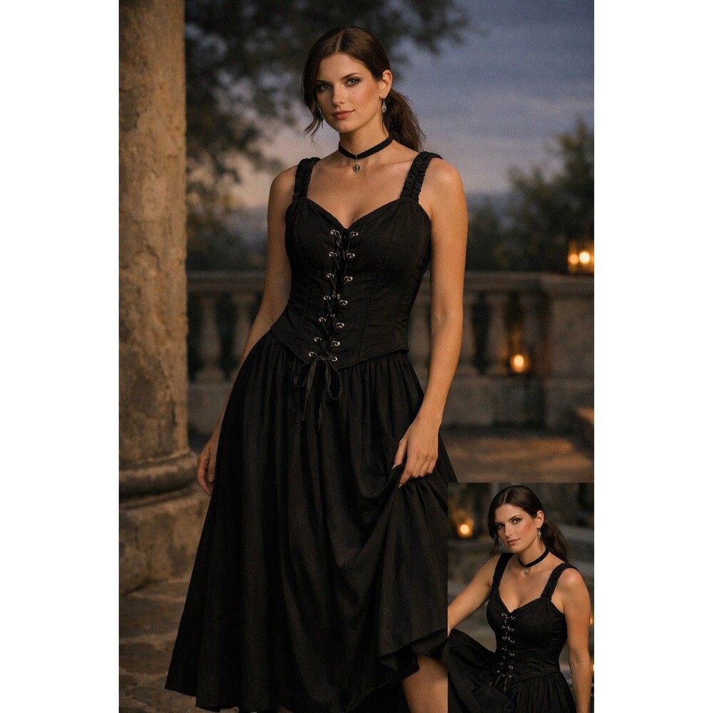 Torrid Nightfall Corset Bustier Camisole Lace-up Top Whimsygoth Gothic Sz 4X